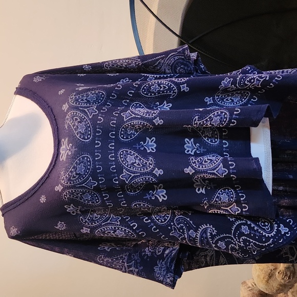 Free People No Matter What Paisley Paisley Cotton Oversized Top | Medium - Picture 8 of 13